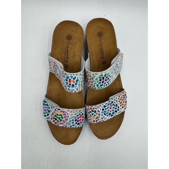 NEW Eric Michael LIAT Women's Dress Sandal White Mosaic EU Size 42 Medium NIB - Picture 6 of 11